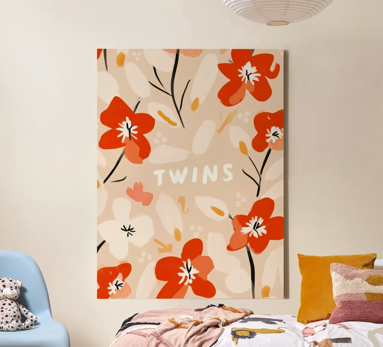 Twins No 5 tela con Cornice a cassetta da treechild