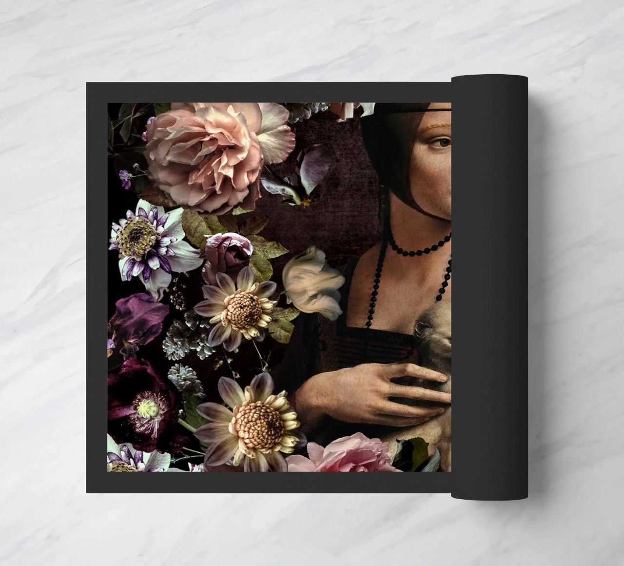 Signora con l'ermellino - Adattamento floreale zerbino da Flower Garden - Uta Naumann