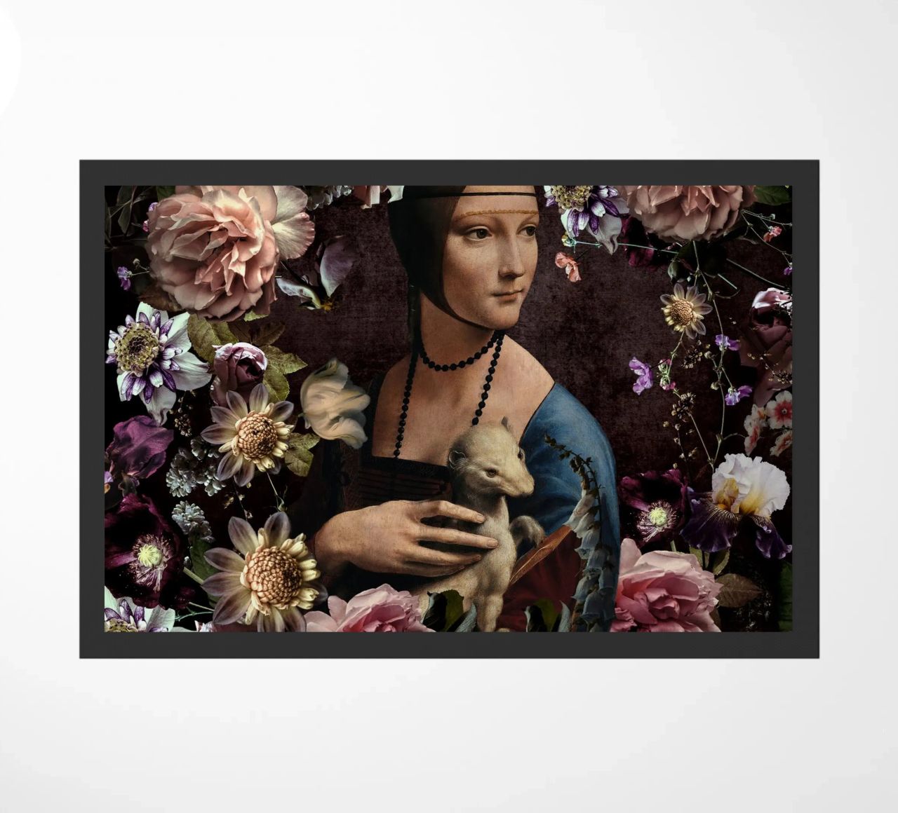 Signora con l'ermellino - Adattamento floreale zerbino da Flower Garden - Uta Naumann