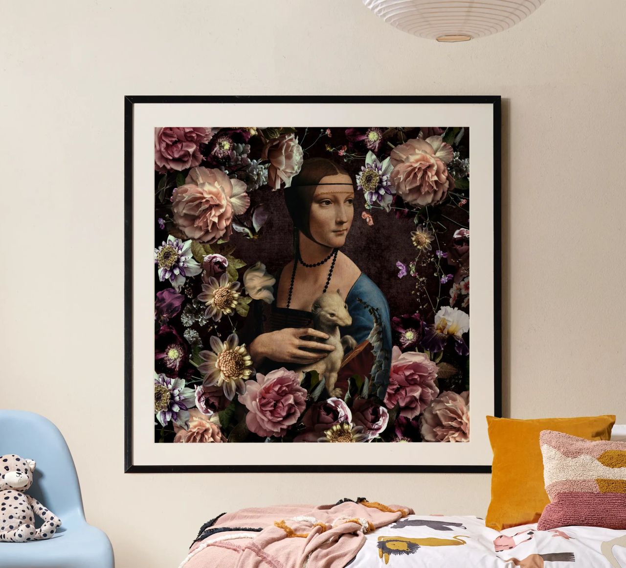 Signora con l'ermellino - Adattamento floreale poster da Flower Garden - Uta Naumann