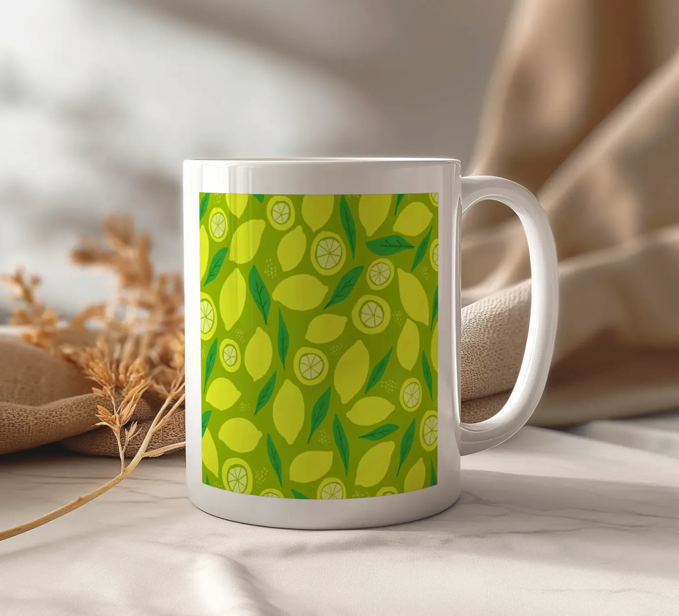 Lemonade ceramic mug by Leah Flores