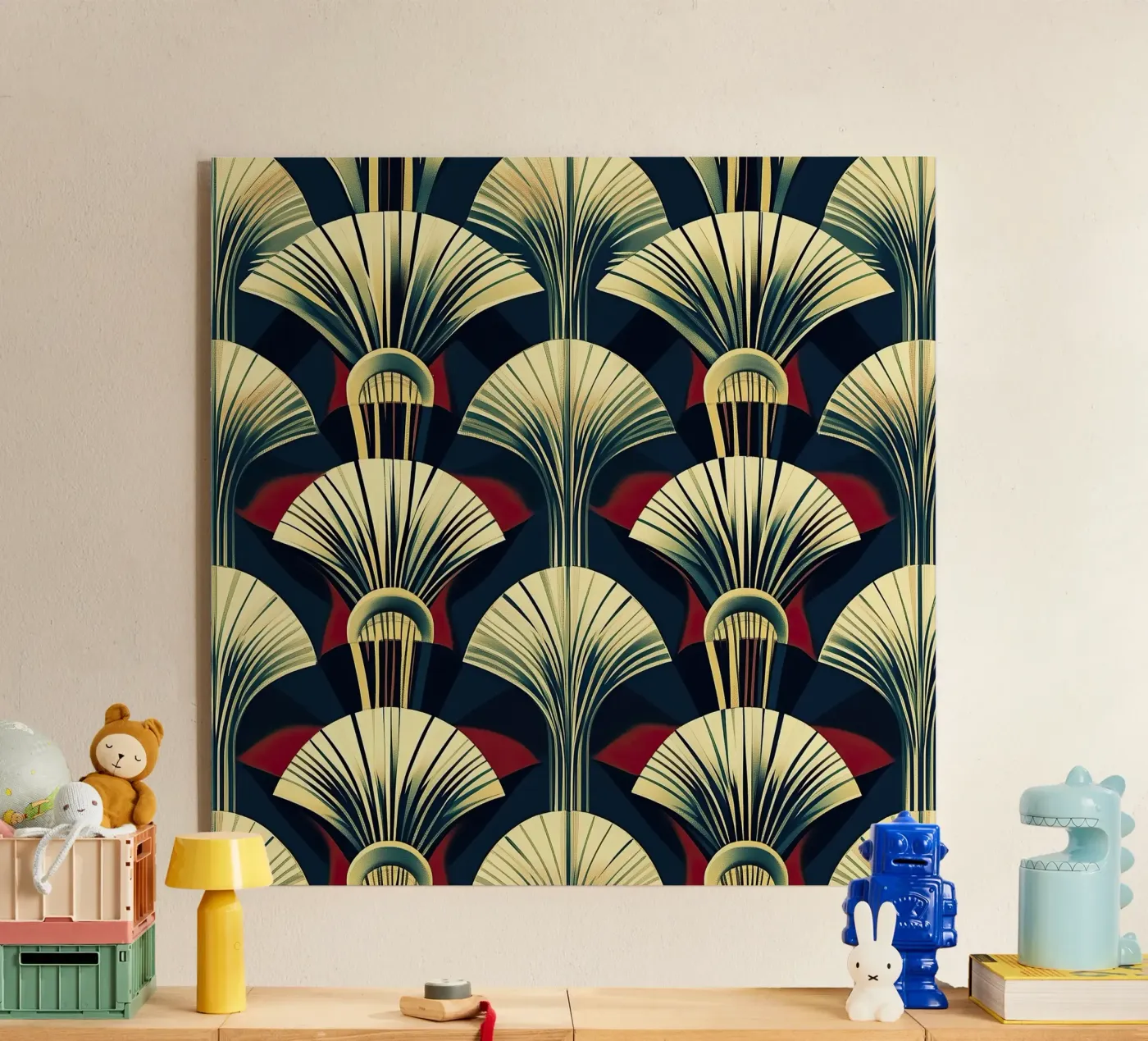 Art Deco acrylic glass by Nikis Art Studio