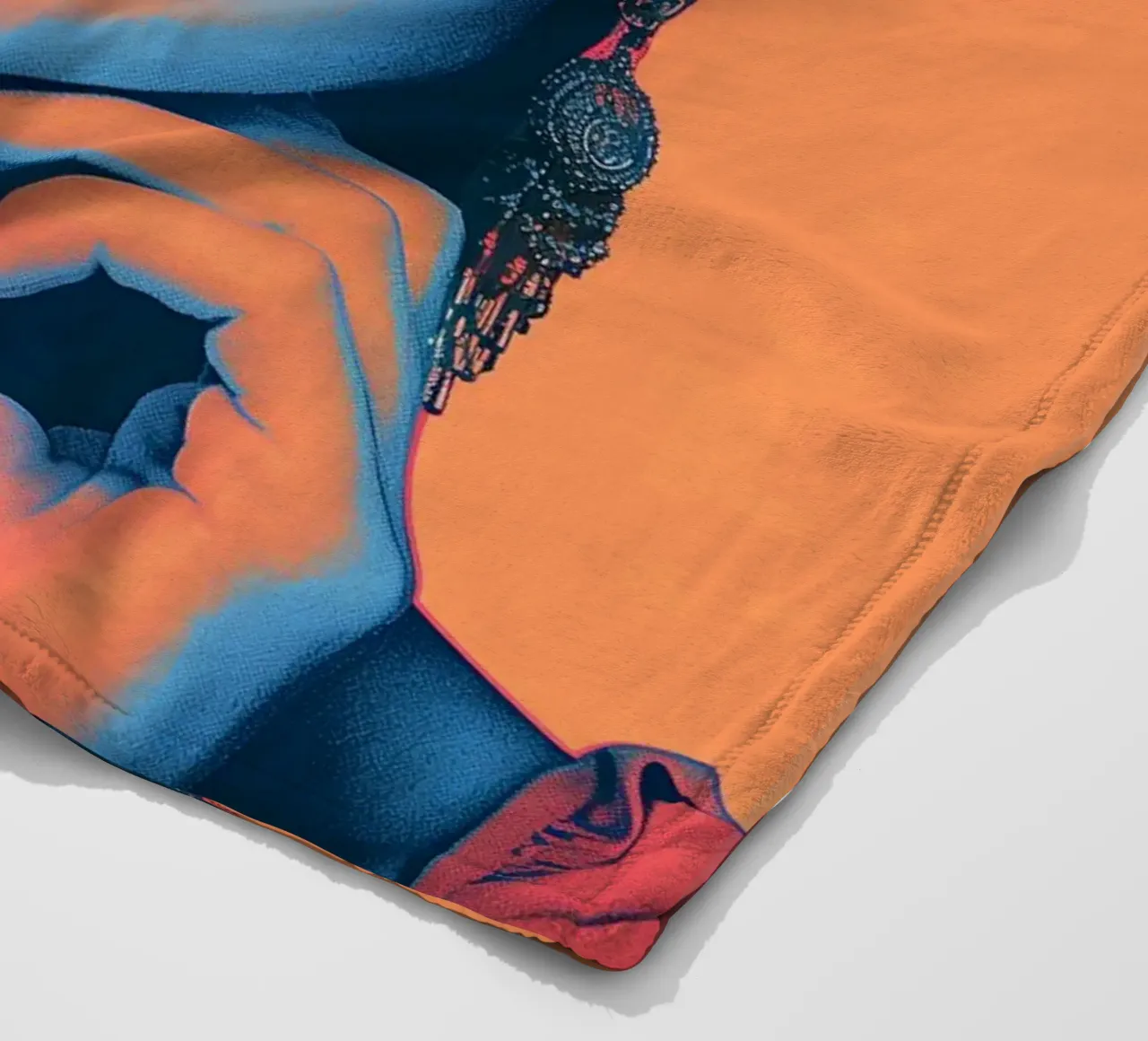 Frida pop art in spiaggia coperta in pile da Carinaprint