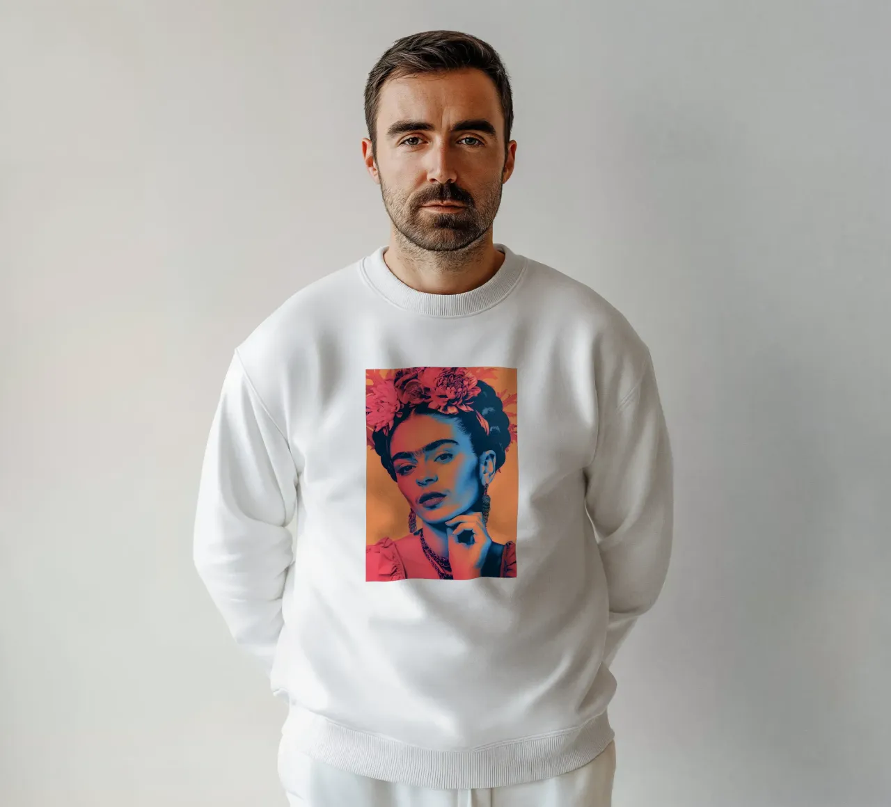 Frida pop art in spiaggia felpa da Carinaprint