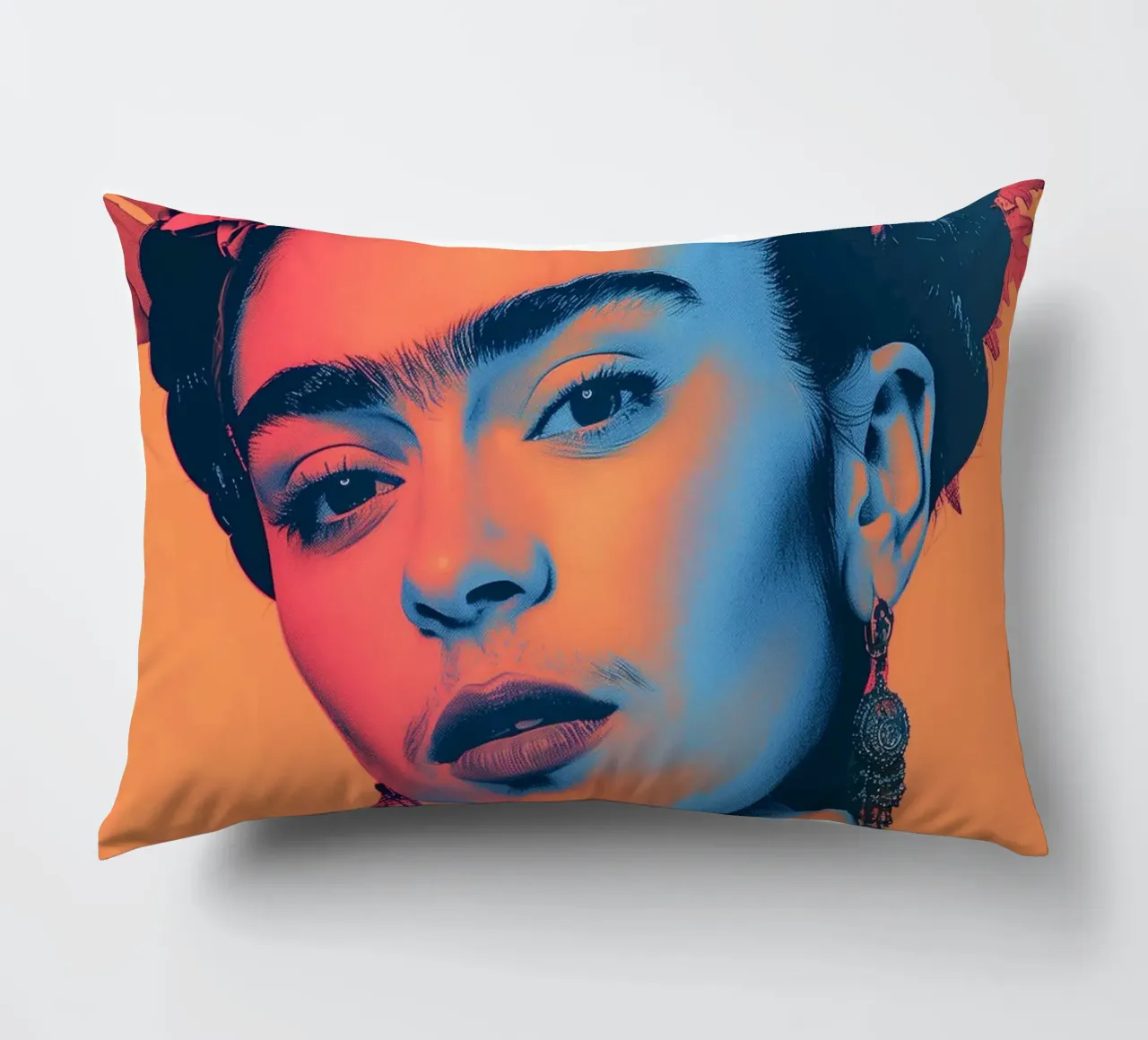 Frida pop art in spiaggia cuscino da Carinaprint