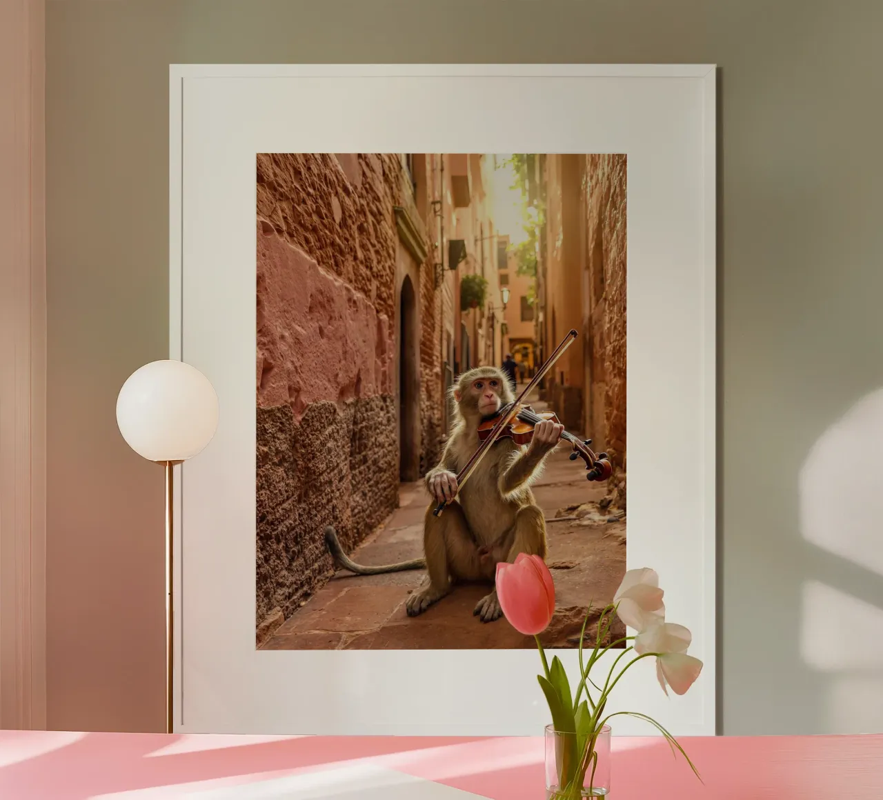 The Marrakech Fiddler Monkey hahnemühle by Art-Travel