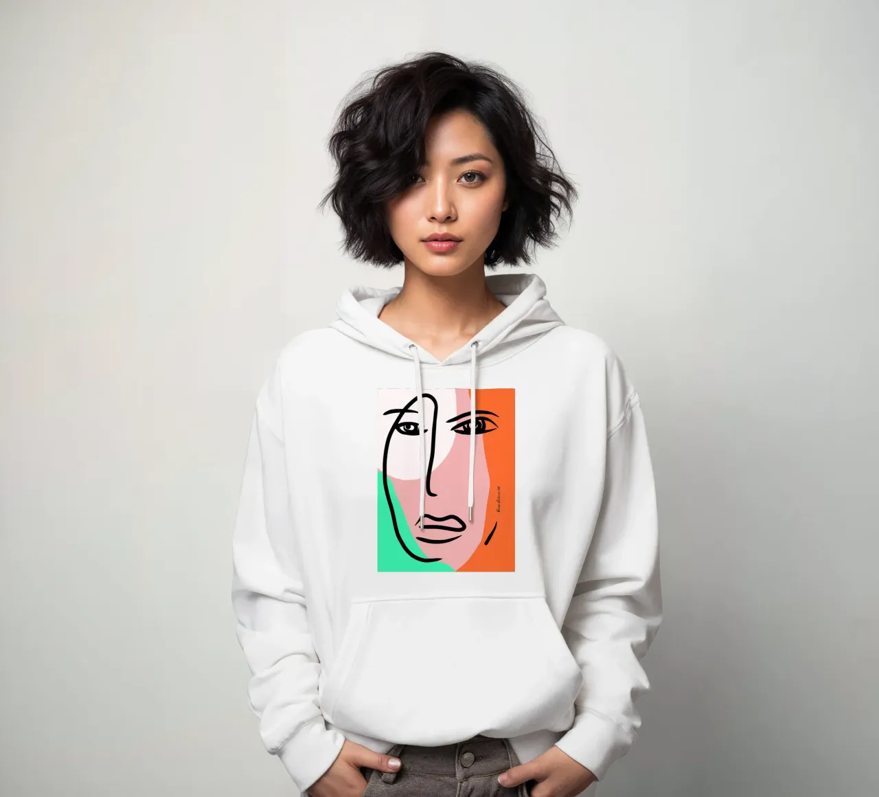 Shape Mosaic felpa con cappuccio da Mike Leymi