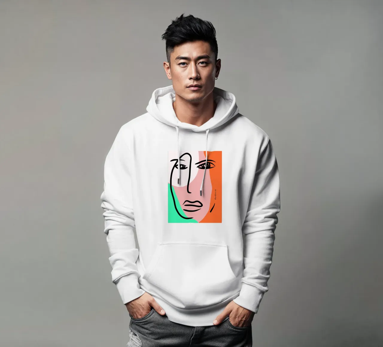 Shape Mosaic felpa con cappuccio da Mike Leymi