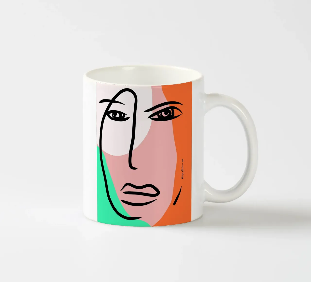 Shape Mosaic tazza in ceramica da Mike Leymi