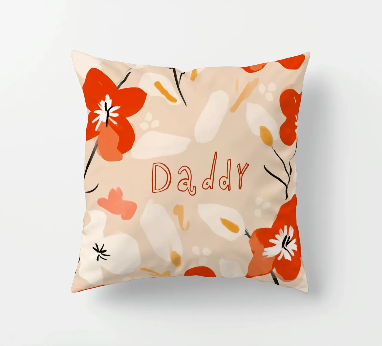 Daddy decorative cushion by treechild