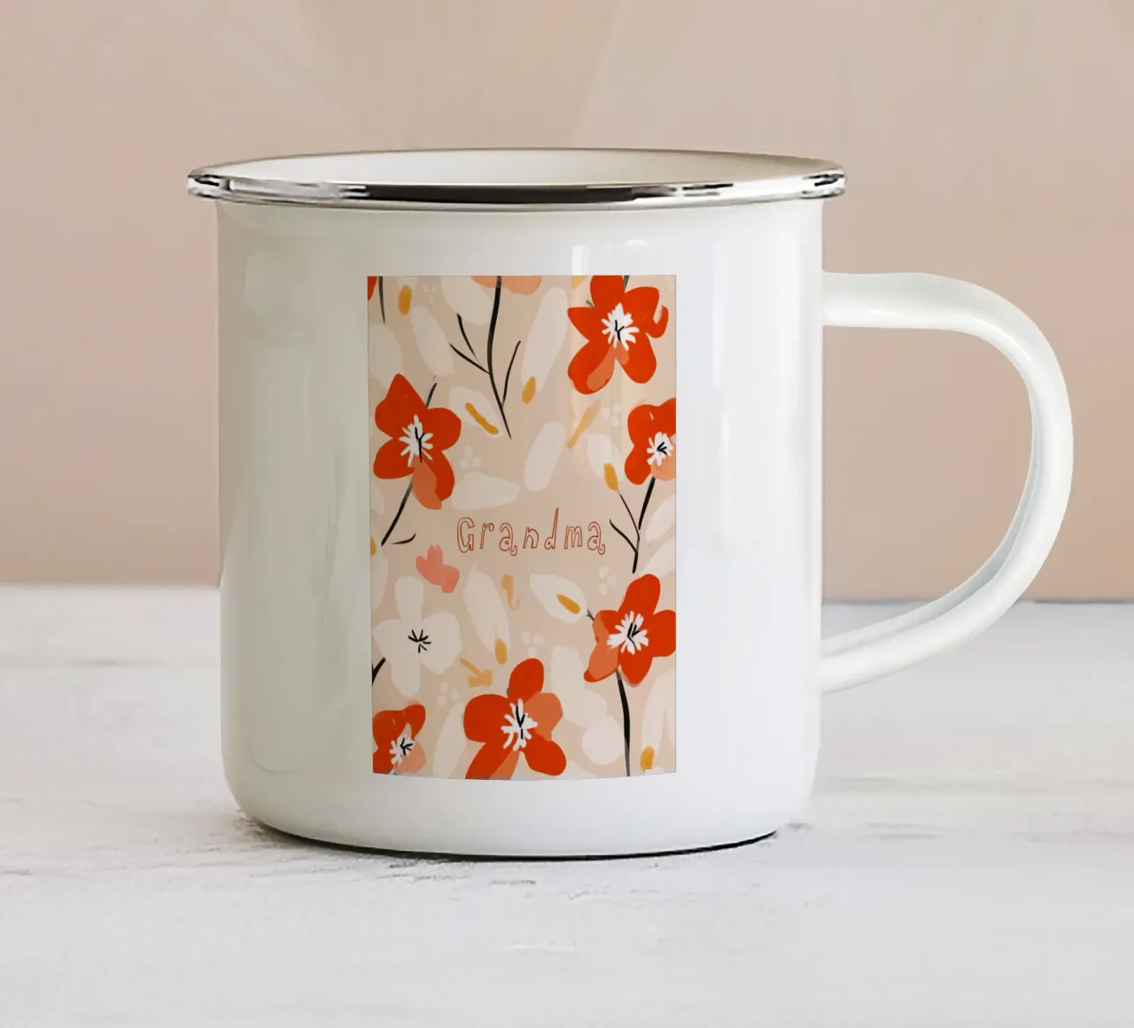 Grandma tazza in smalto da treechild