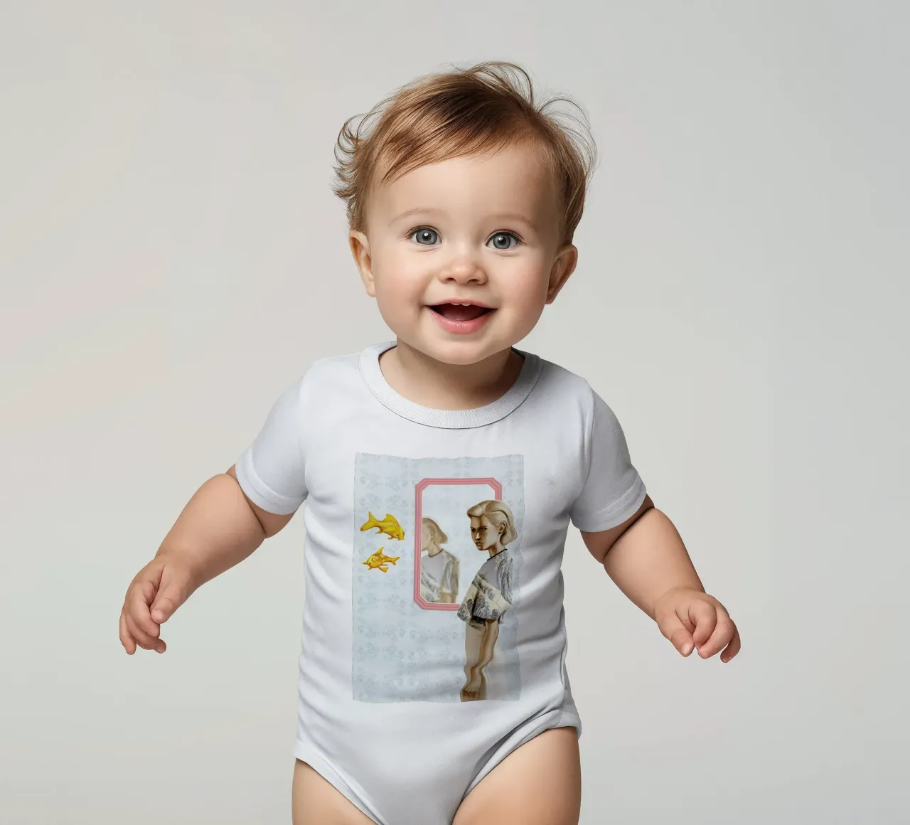 Mirrow Mirror body neonato maniche corte da Alexander Grahovsky
