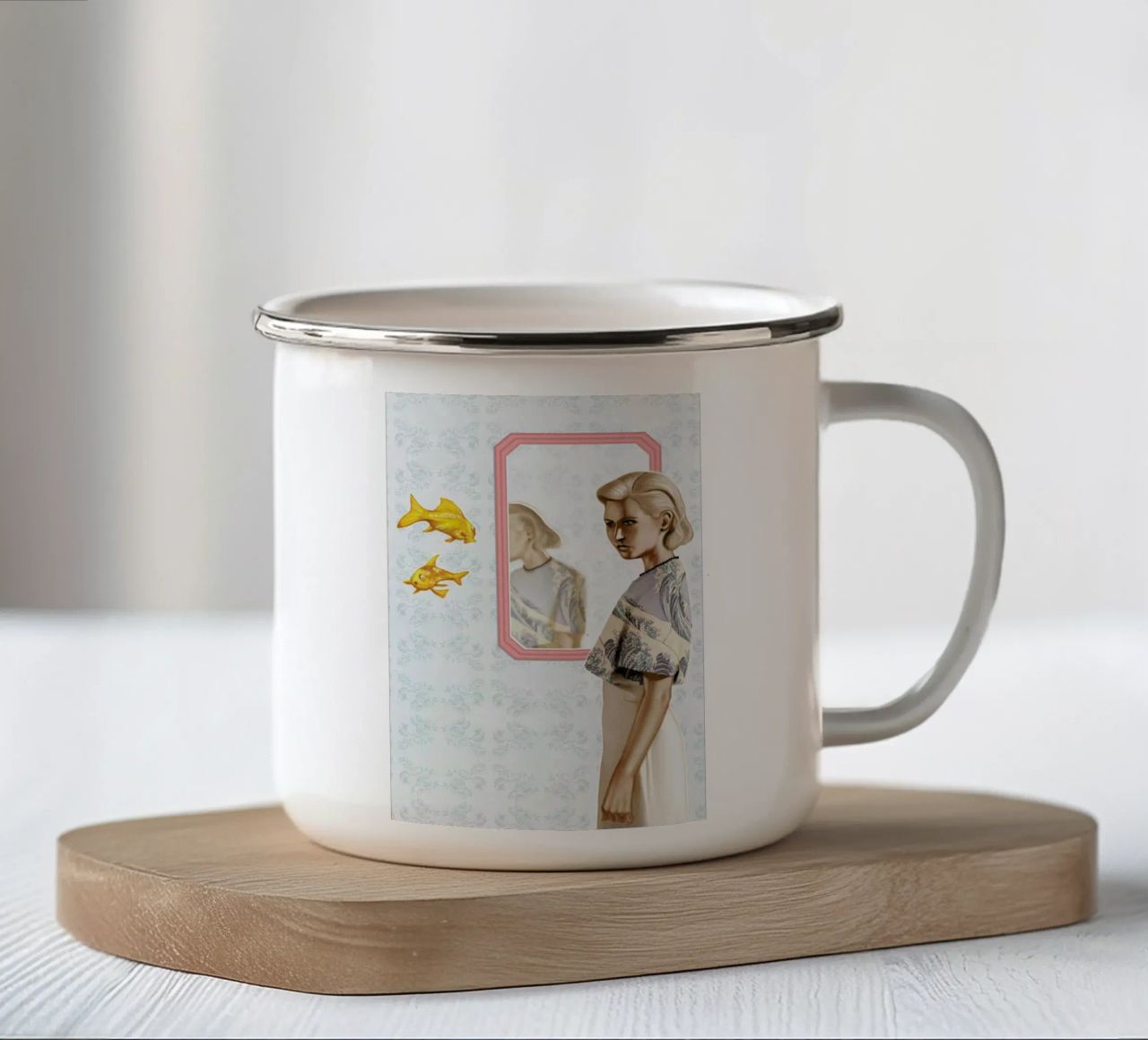 Mirrow Mirror tazza in smalto da Alexander Grahovsky
