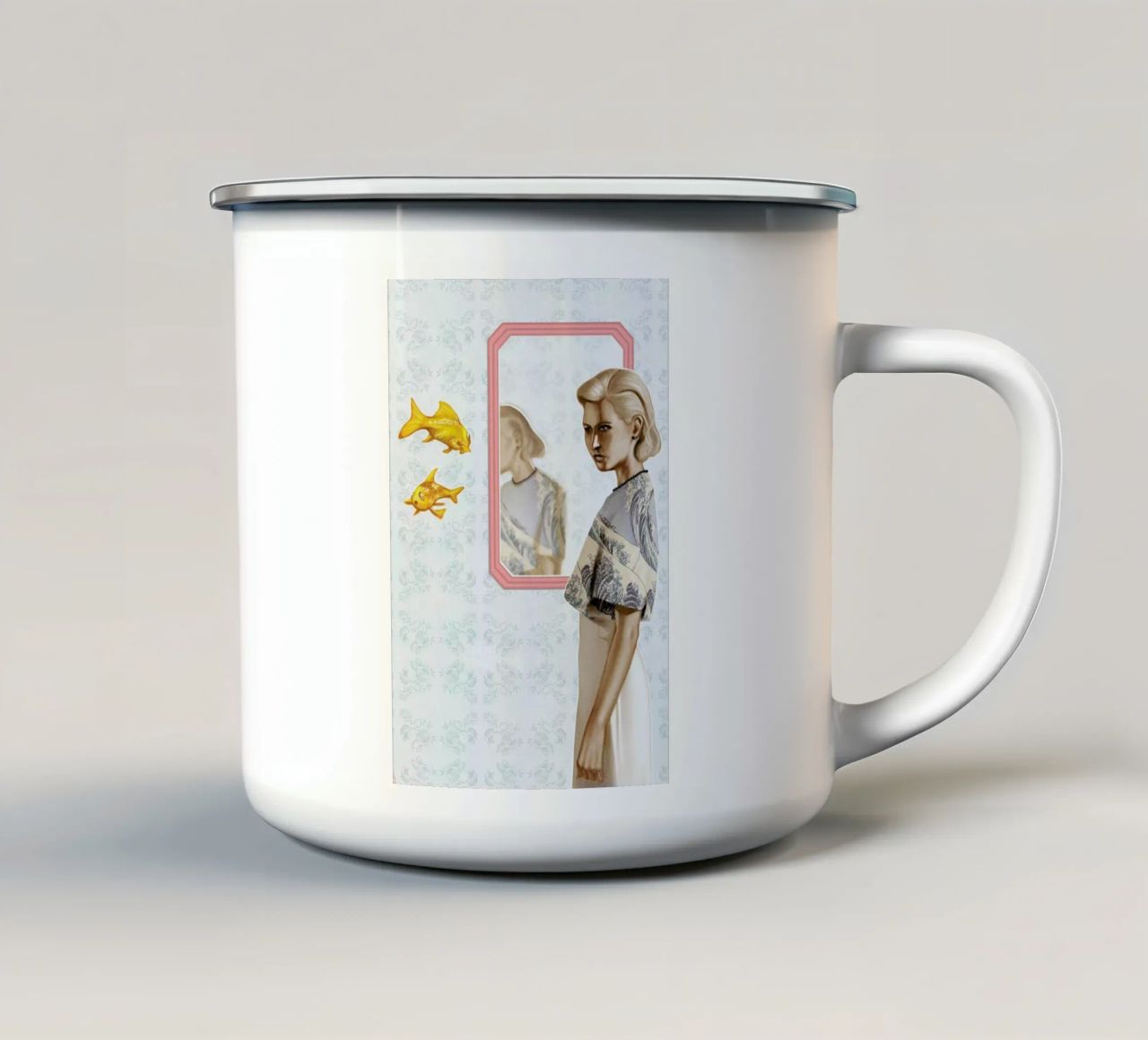 Mirrow Mirror tazza in smalto da Alexander Grahovsky