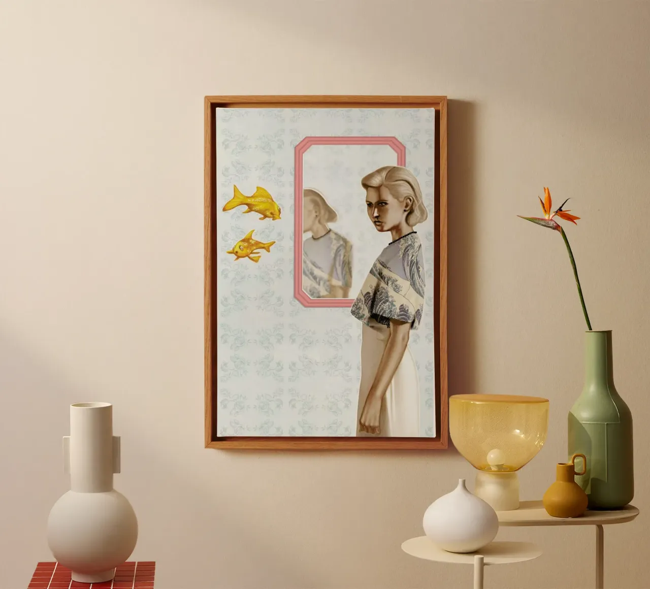 Mirrow Mirror tela con Cornice a cassetta da Alexander Grahovsky
