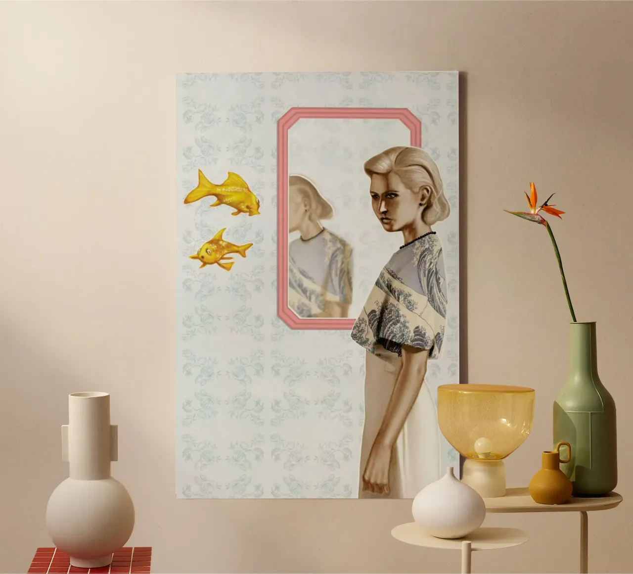 Mirrow Mirror tela con Cornice a cassetta da Alexander Grahovsky