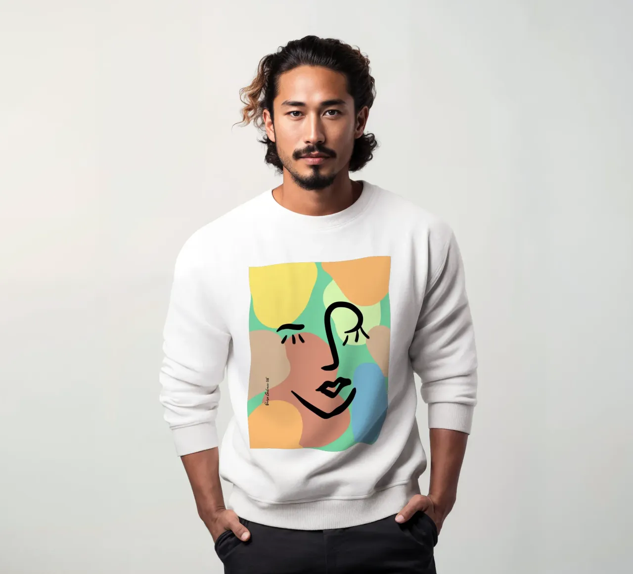 Vivid Fluidity Sweatshirt von Mike Leymi