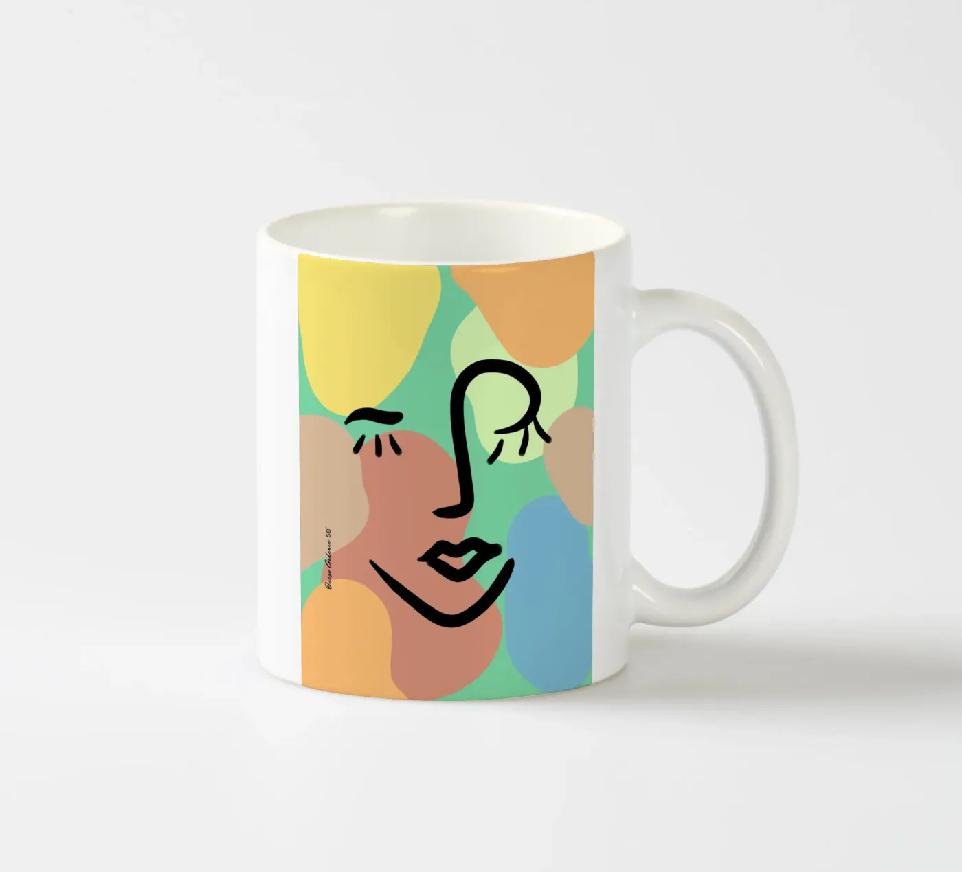 Vivid Fluidity Keramik Tasse von Mike Leymi