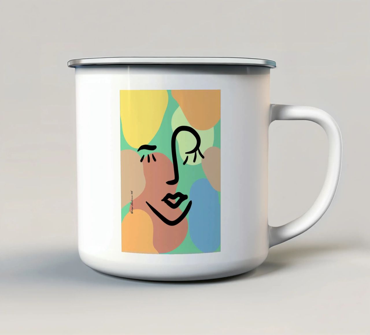 Vivid Fluidity tazza in smalto da Mike Leymi