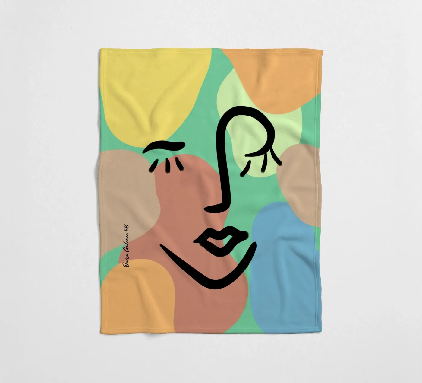 Vivid Fluidity fleecedeken van Mike Leymi