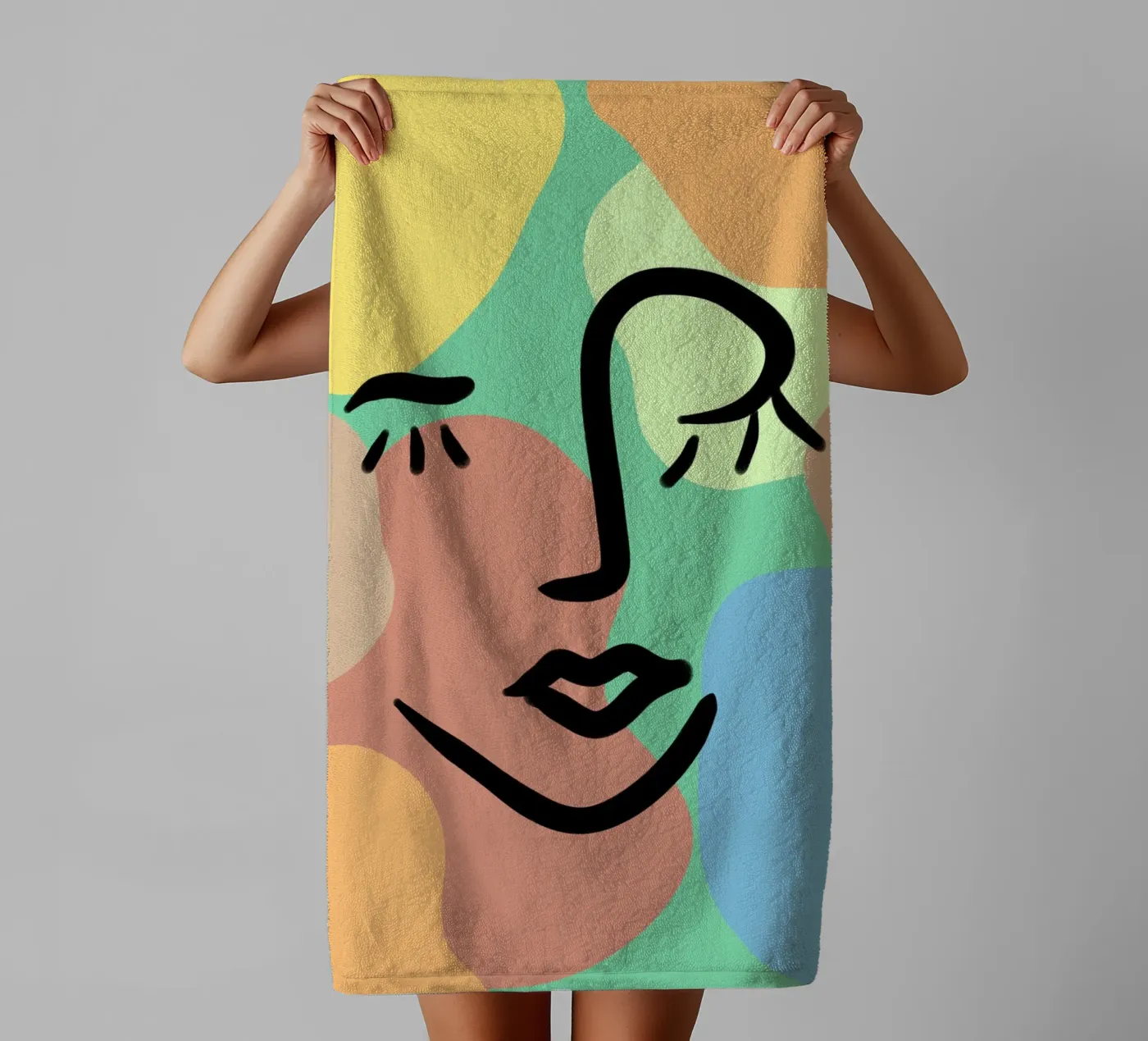 Vivid Fluidity Handtuch von Mike Leymi