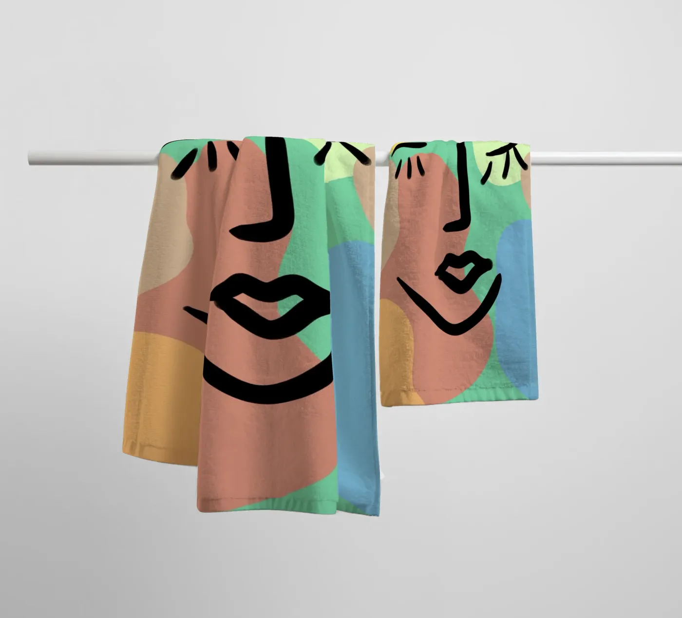 Vivid Fluidity Handtuch von Mike Leymi