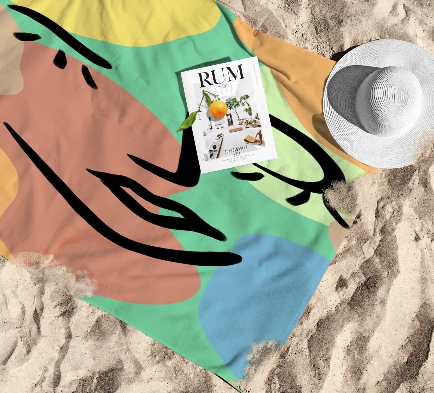 Vivid Fluidity strandhanddoek van Mike Leymi