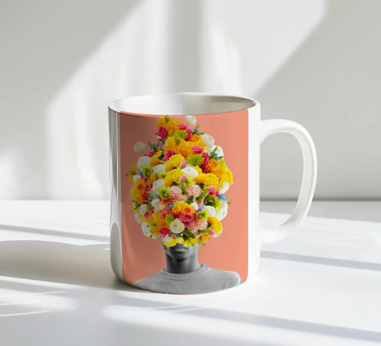 Blooming Afro Art tazza in ceramica da Mathudace Créas