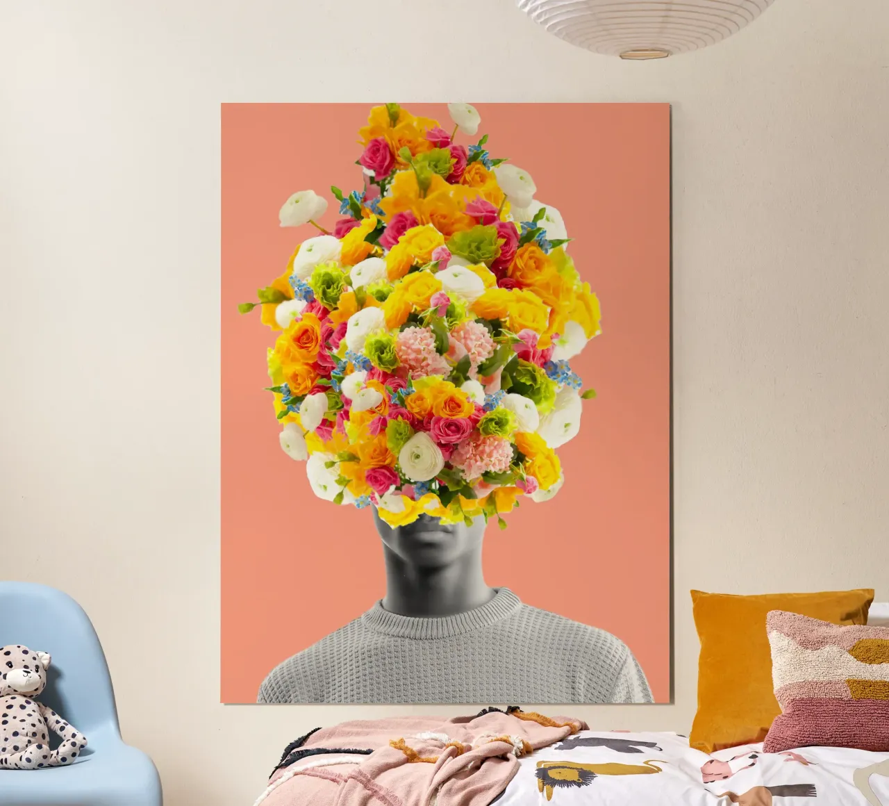 Blooming Afro Art poster con telaio in plastica da Mathudace Créas