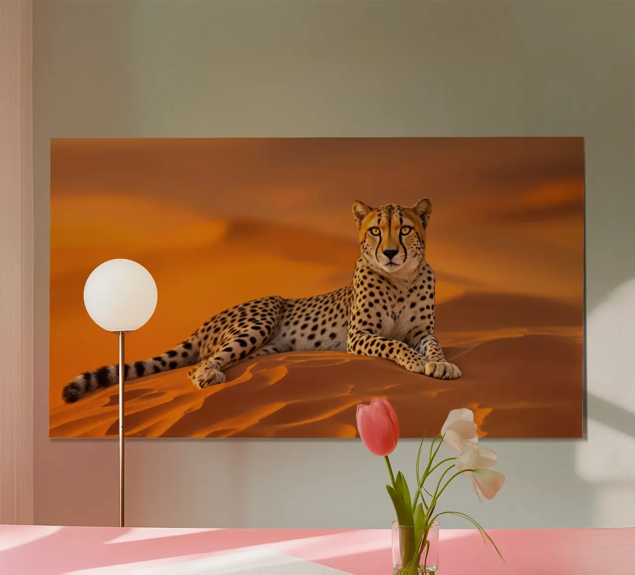 Cheetah of the Moroccan desert poster by Art-Travel