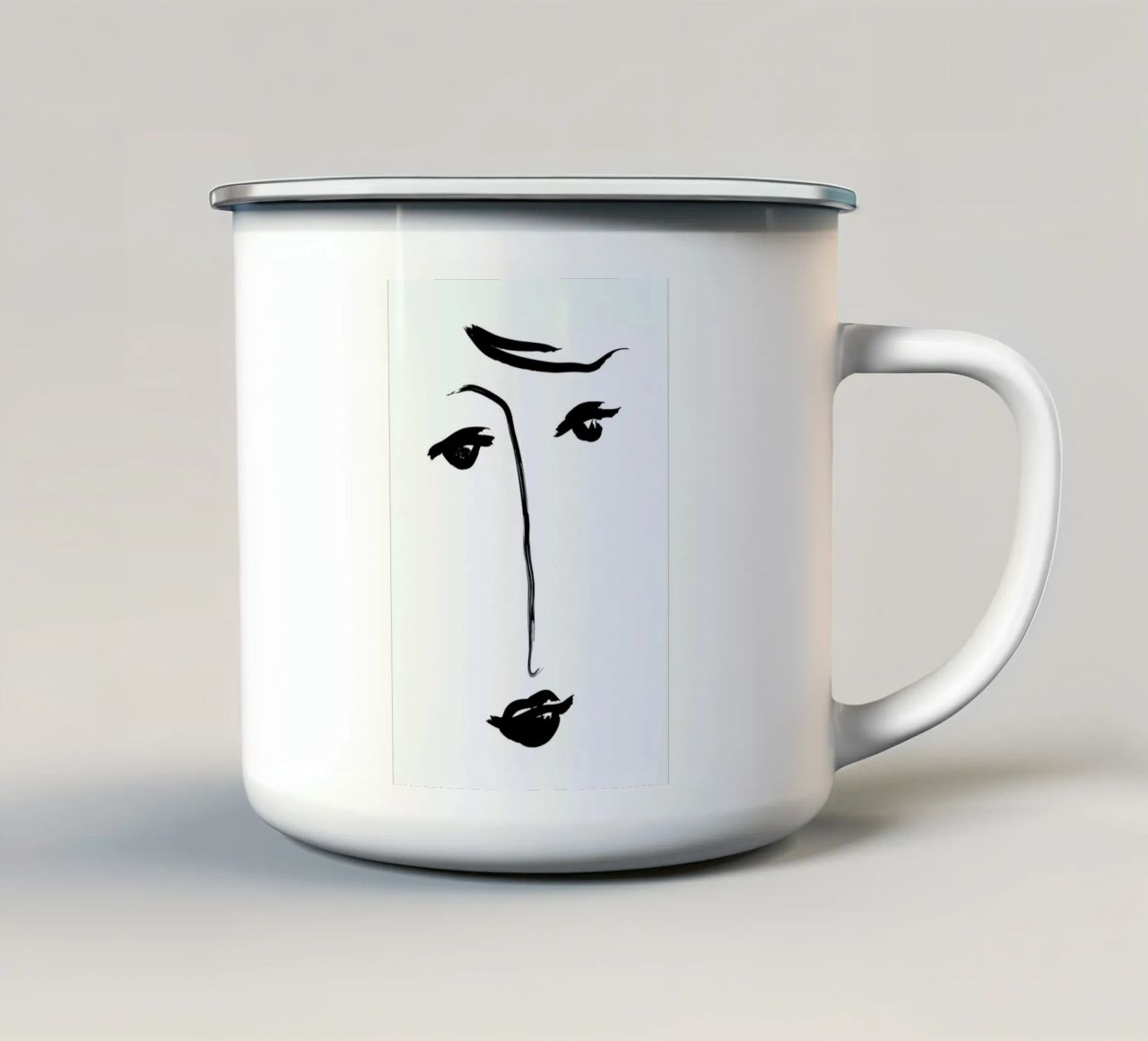 Why The Long Face tazza in smalto da Honeymoon Hotel