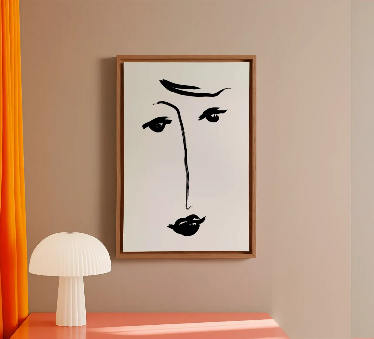 Why The Long Face tela con Cornice a cassetta da Honeymoon Hotel