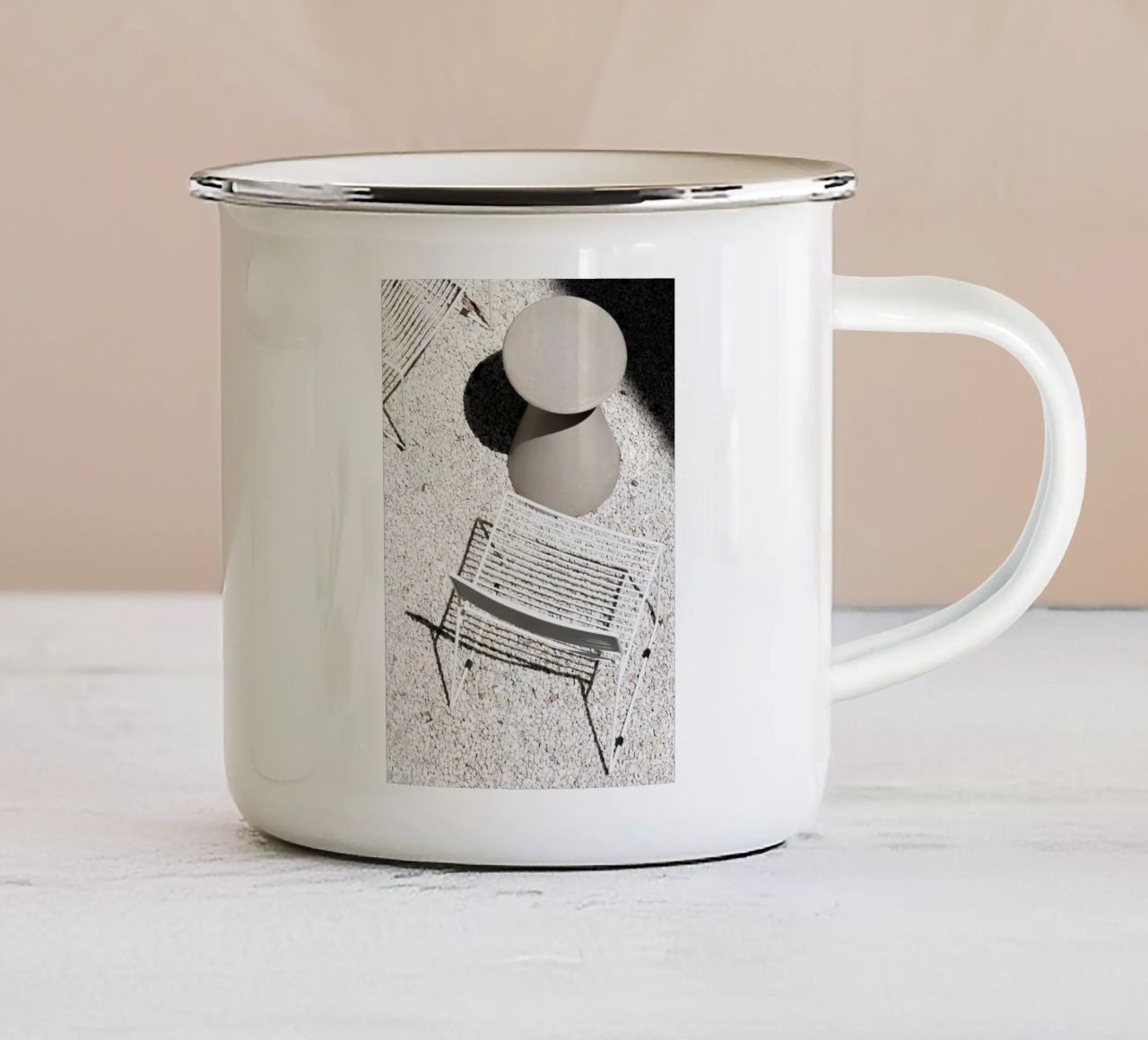 Un luogo tranquillo #2 tazza in smalto da rafael campezato