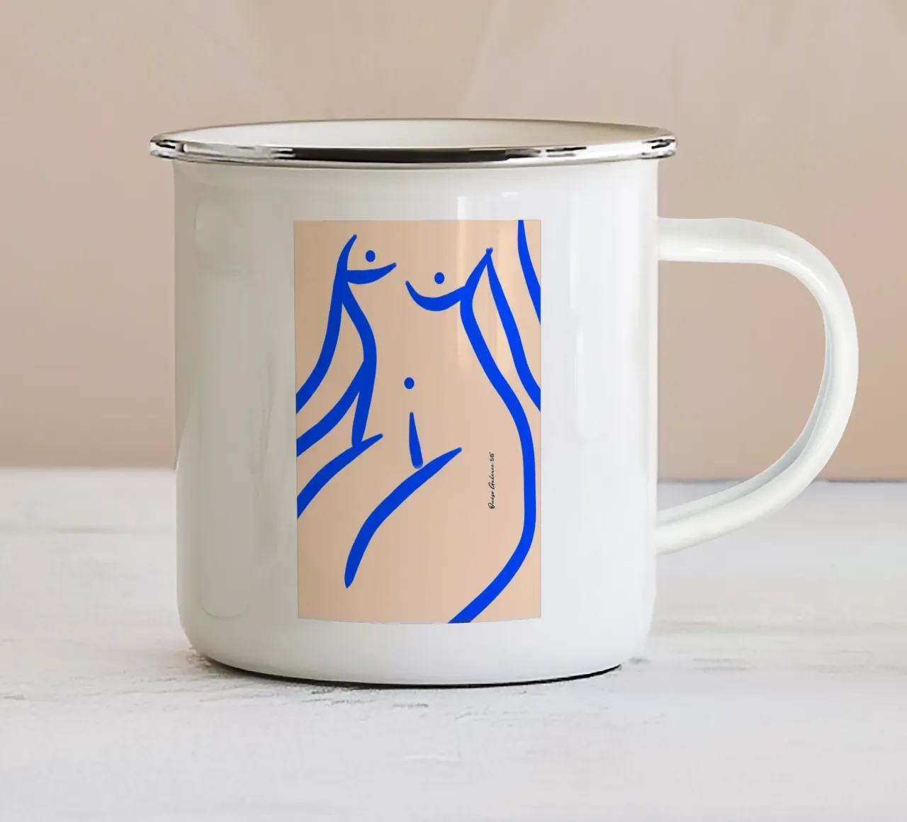 Abstract Vibrance tazza in smalto da Mike Leymi