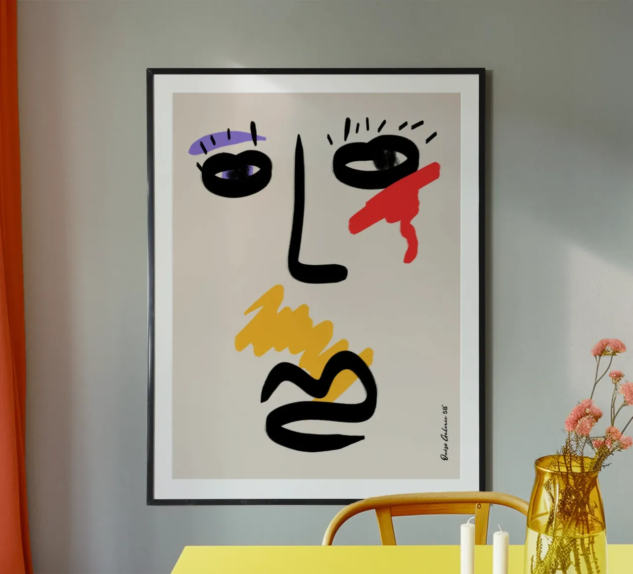 Forms in Flux poster con telaio in legno da Mike Leymi