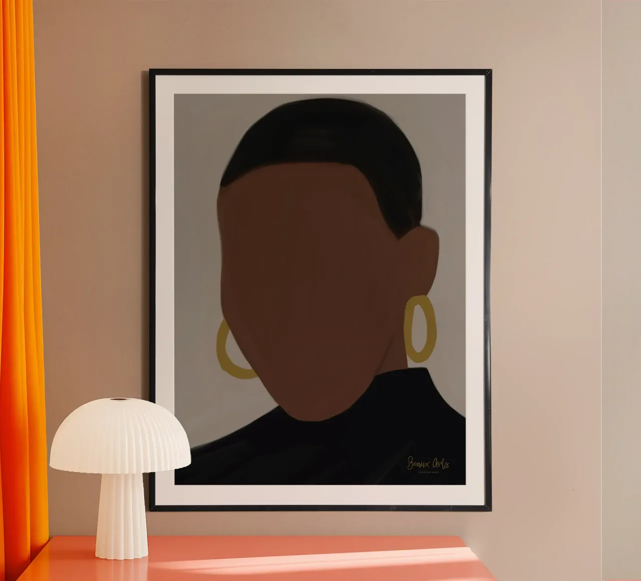 Afro Muse poster con telaio in plastica da Mathudace Créas