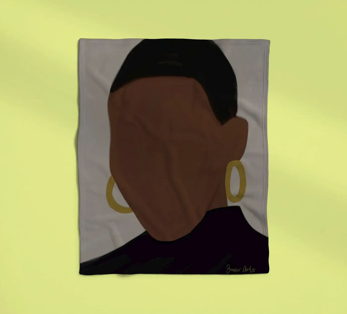 Afro Muse coperta in pile da Mathudace Créas