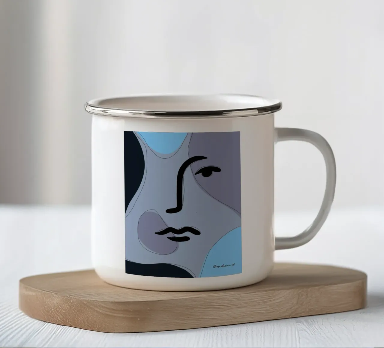 Modern Rhythm tazza in smalto da Mike Leymi