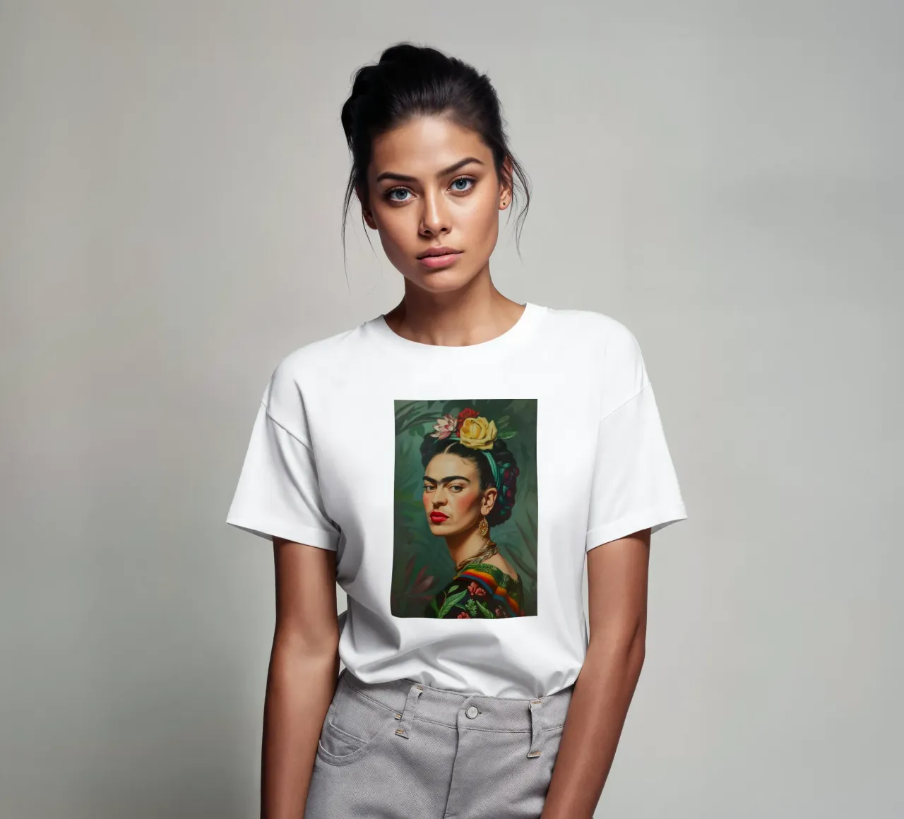 Elegante Frida tropicale t-shirt da Carinaprint