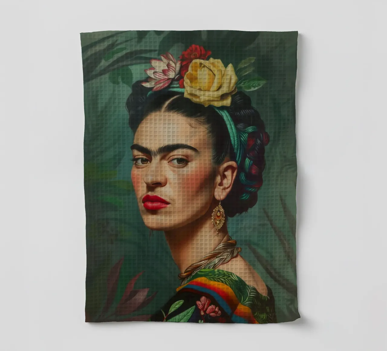 Elegantes tropisches Frida Geschirrtuch von Carinaprint