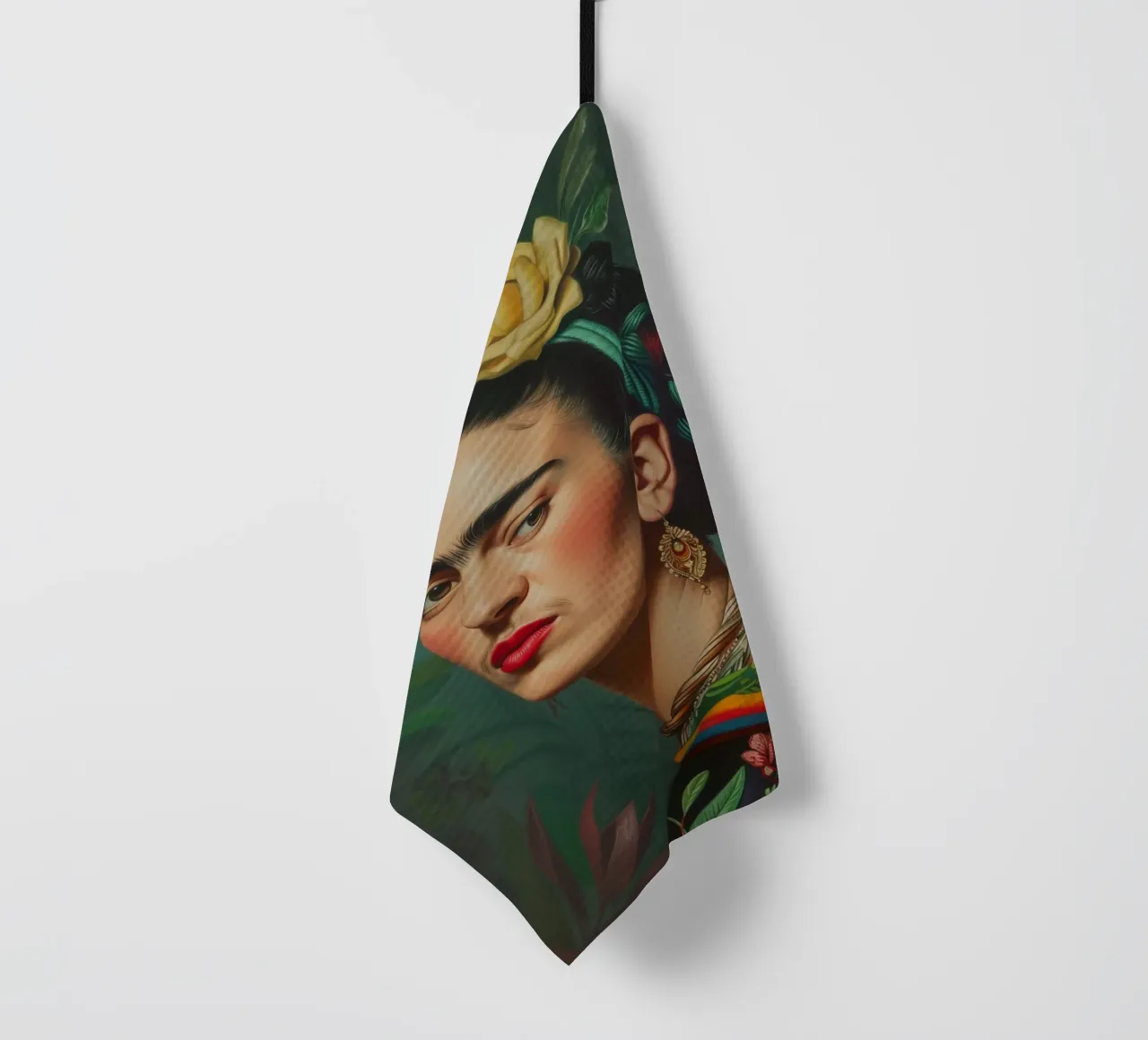 Elegantes tropisches Frida Geschirrtuch von Carinaprint