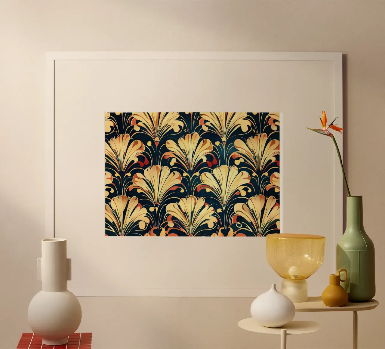 Art Deco "The Era of Elegance" poster con telaio in plastica da Nikis Art Studio