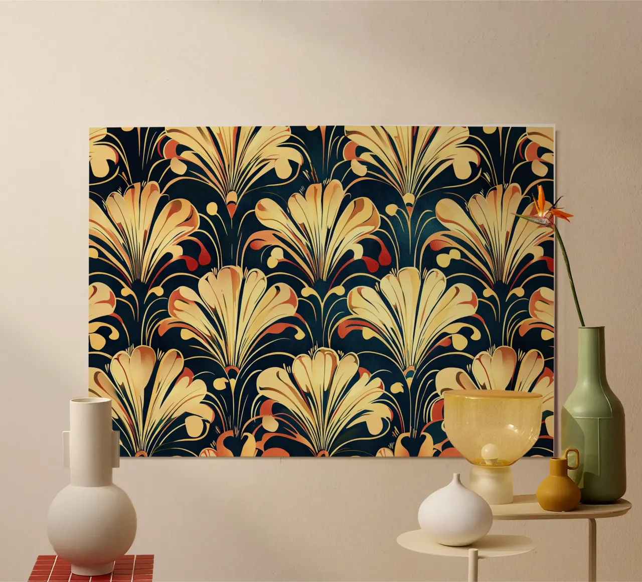Art Deco "The Era of Elegance" poster con telaio in plastica da Nikis Art Studio