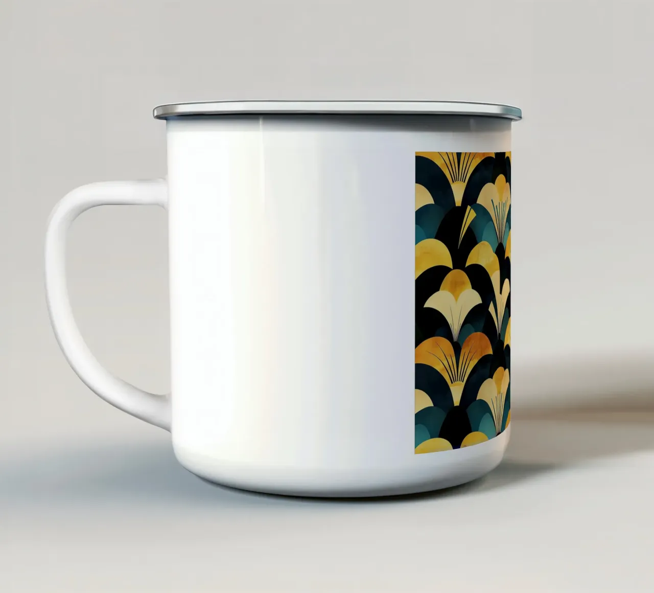 Art déco tazza in smalto da Nikis Art Studio