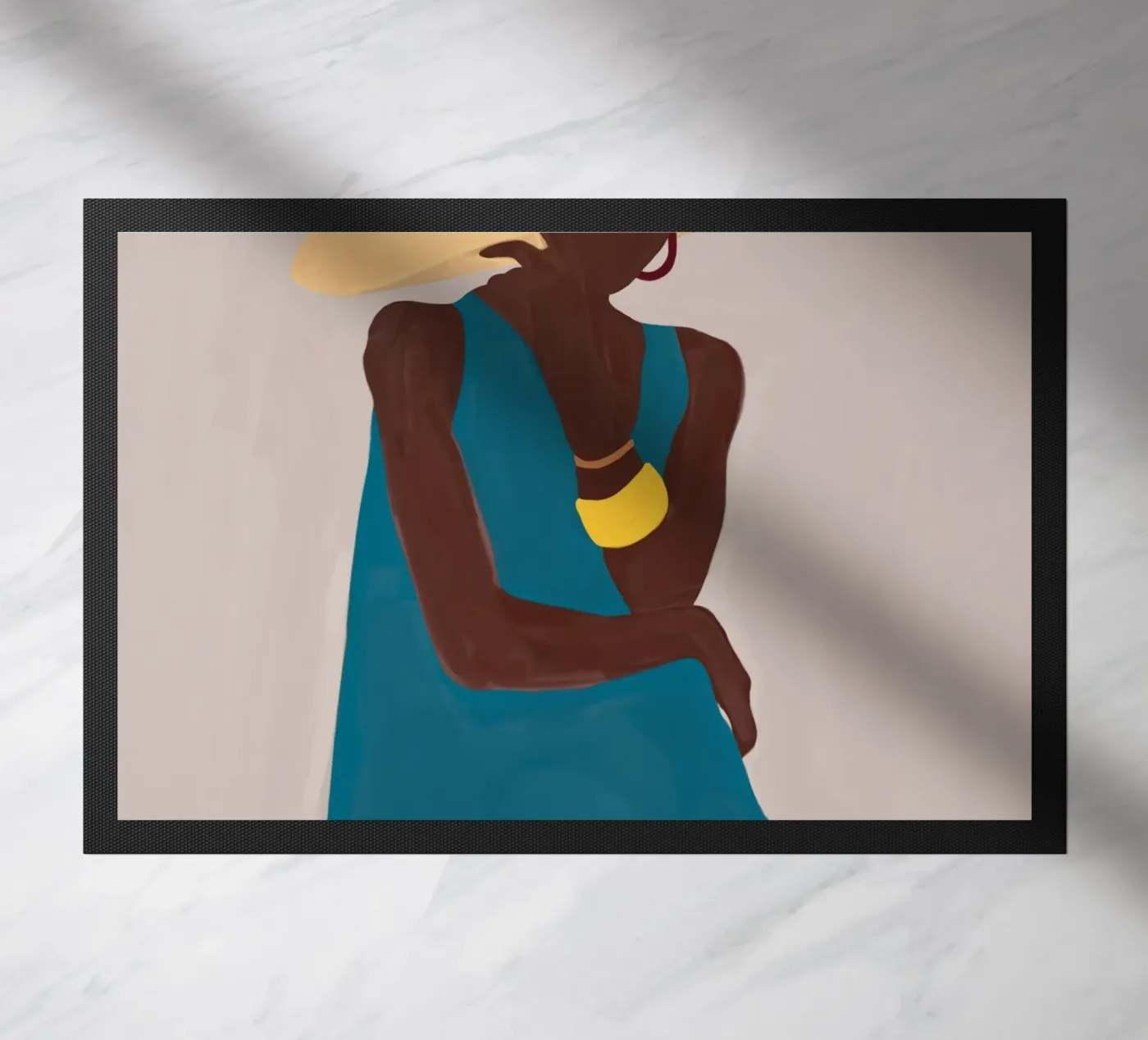 Afro Hat Elegance doormat by Mathudace Créas
