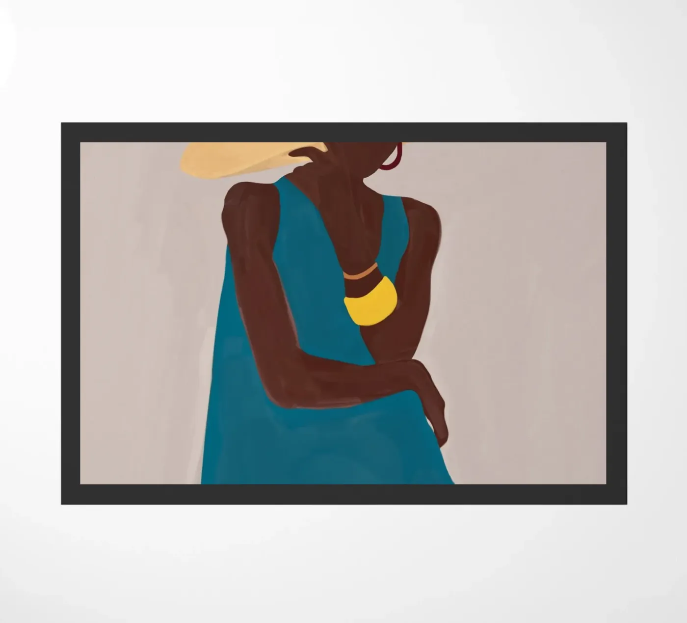 Afro Hat Elegance deurmat van Mathudace Créas