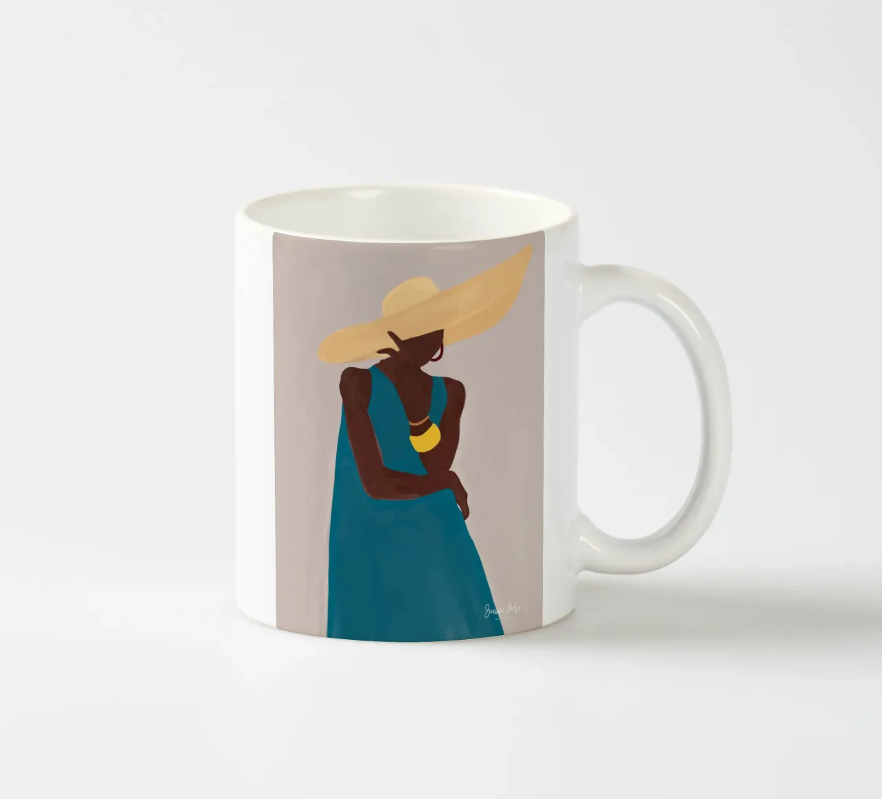 Afro Hat Elegance tazza in ceramica da Mathudace Créas