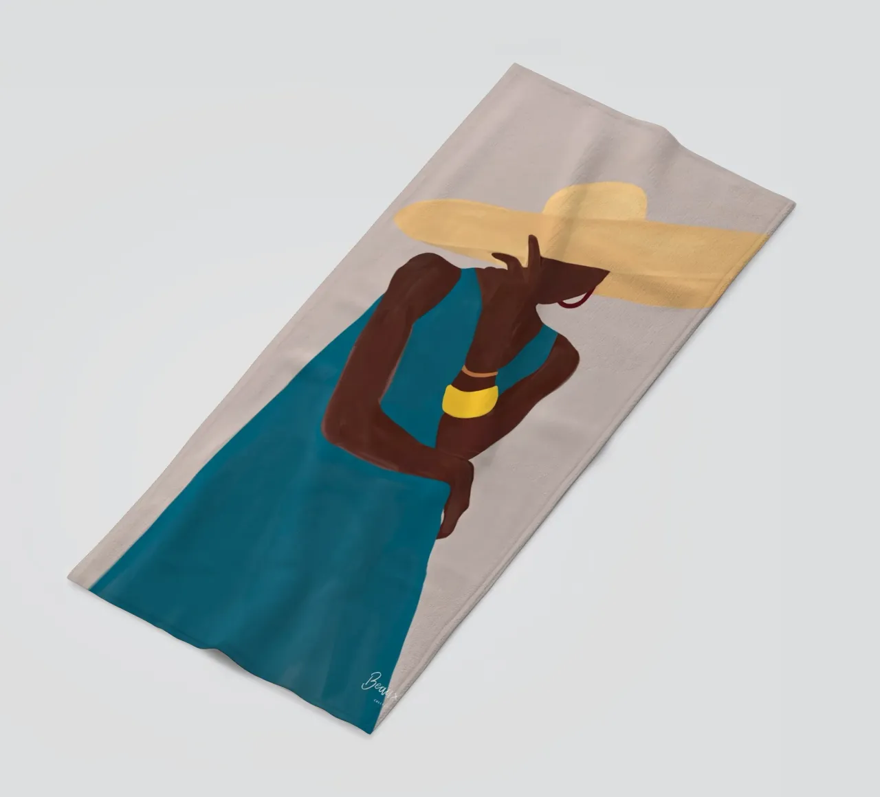 Afro Hat Elegance telo mare da Mathudace Créas