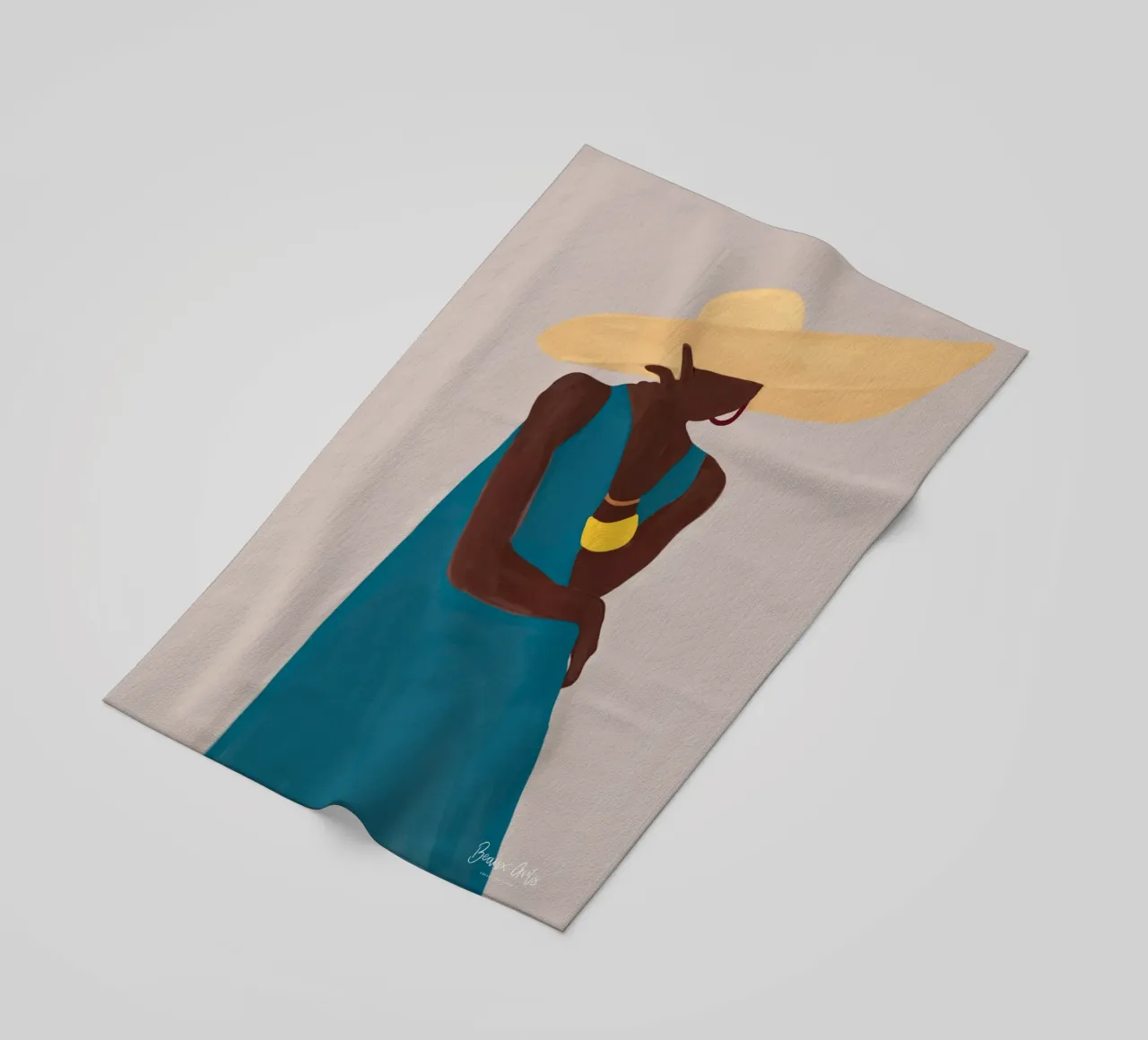 Afro Hat Elegance telo mare da Mathudace Créas