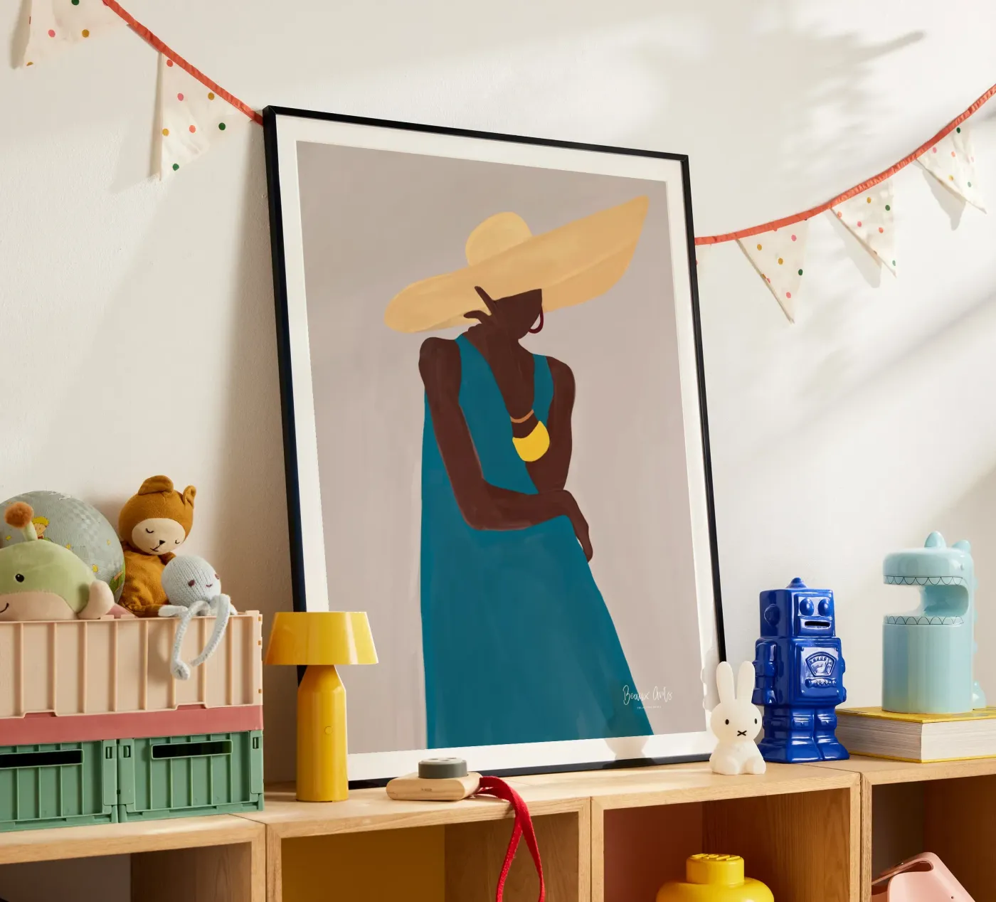 Afro Hat Elegance Poster von Mathudace Créas